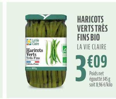 haricots verts très fins bio