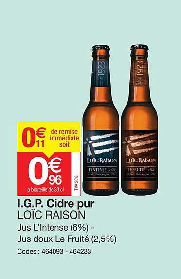 i.g.p. cidre pur loïc raison