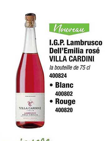 i.g.p. lambrusco dell'emilia rosé villa cardini