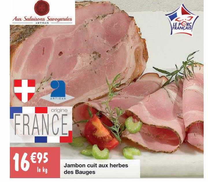 jambon cuit au herbes des bauges