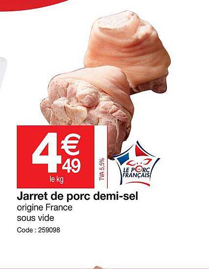 jarret de porc demi-sel