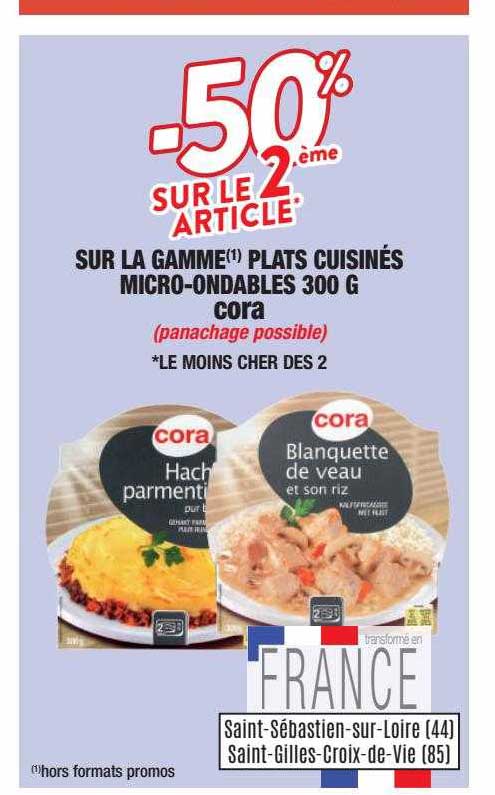 La Gamme Plats Cuisinés Micro-ondables 300 G Cora