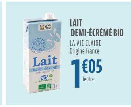 lait demi-écrémé bio