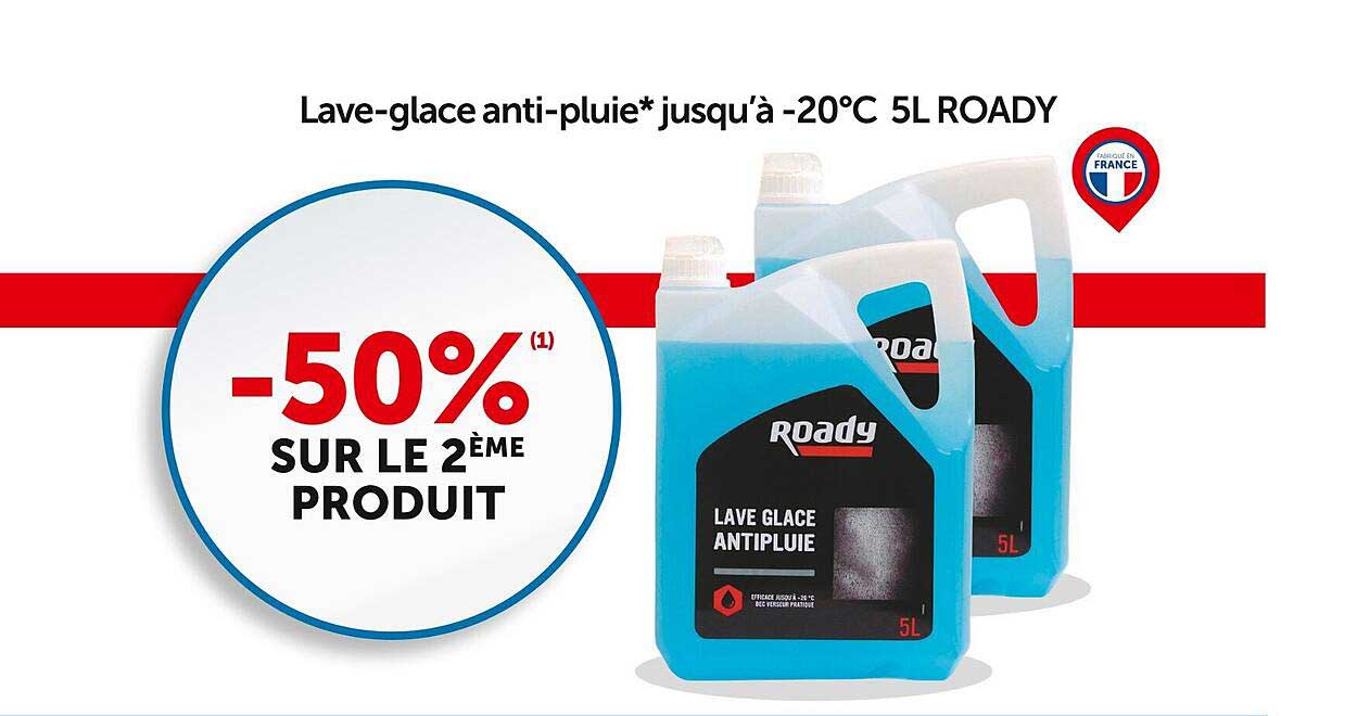 lave-glace anti-pluie jusqu'à -20°c 5l roady