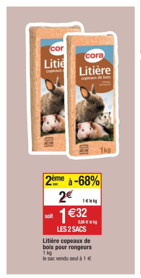 litière copeaux de bois pour rongeurs