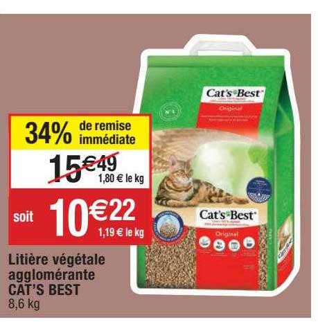 Litière Végétale Agglomérante Cat's Best