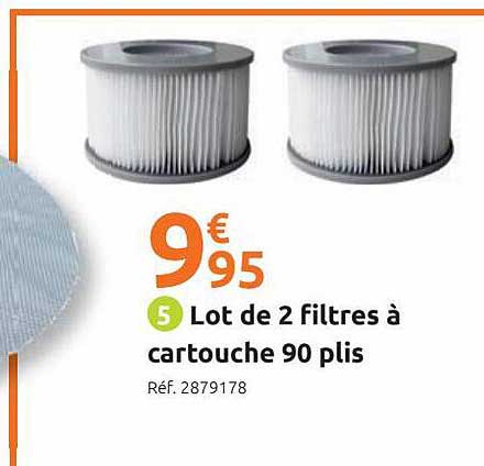 lot de 2 filtres à cartouche 90 plis