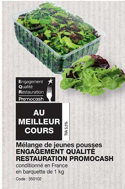 mélange de jeunes pousses engagement qualité restauration promocash
