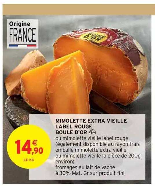 Mimolette Extra Vieille Label Rouge Boule D'or