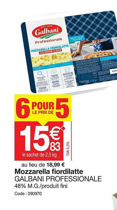 Mozzarella Fiordilatte Galbani Professionale