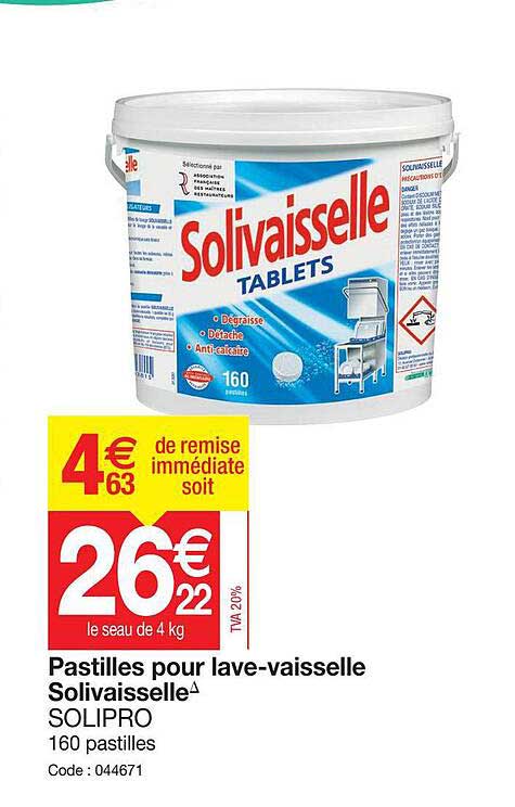 pastilles pour lave-vaisselle solivaisselle
