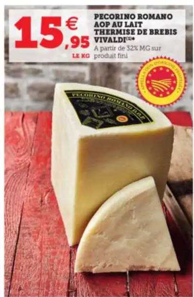 pecorino romano aop au lait thermise de brebis vivaldi