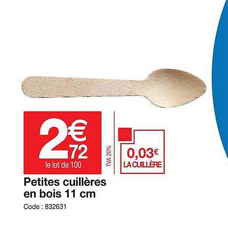 petites cuillères en bois 11 cm