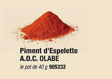 piment d'espelette a.o.c. olabe