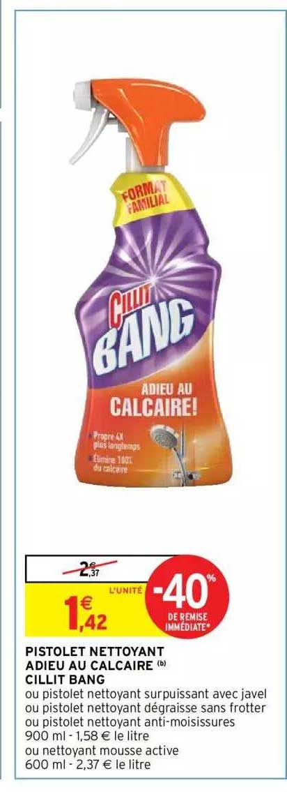 pistolet nettoyant adieu au calcaire cillit bang