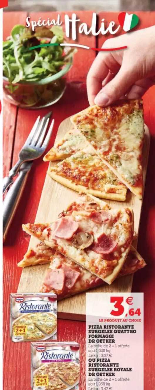 pizza ristorante surgelée quattro formaggi dr. oetker ou pizza ristorante surgelée royale dr. oetker