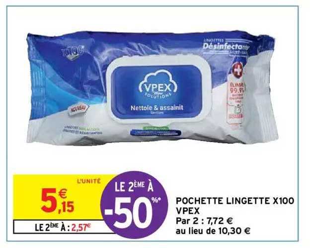 pochette lingette x100 vpex