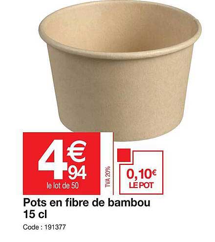 Pots En Fibre De Bambou