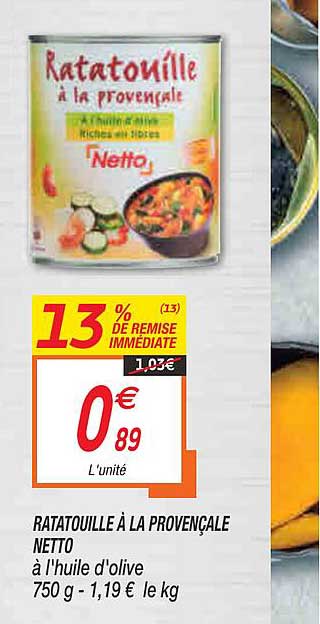 Ratatouille à La Provençale Netto