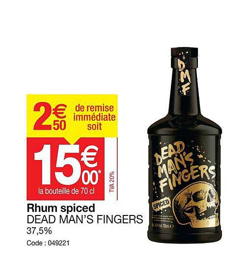 rhum spiced dead man's fingers