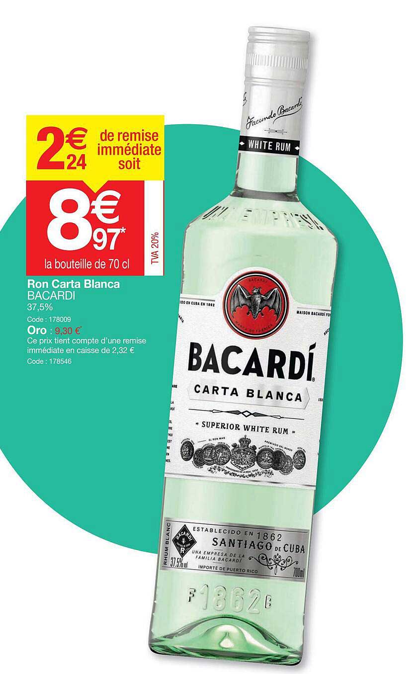 ron carta blanca bacardi