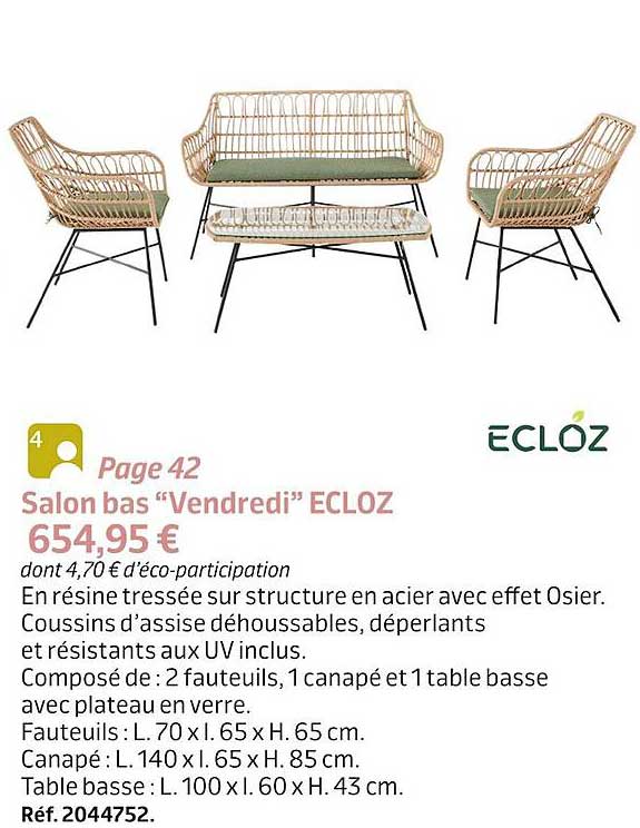 salon bas "vendredi" ecloz