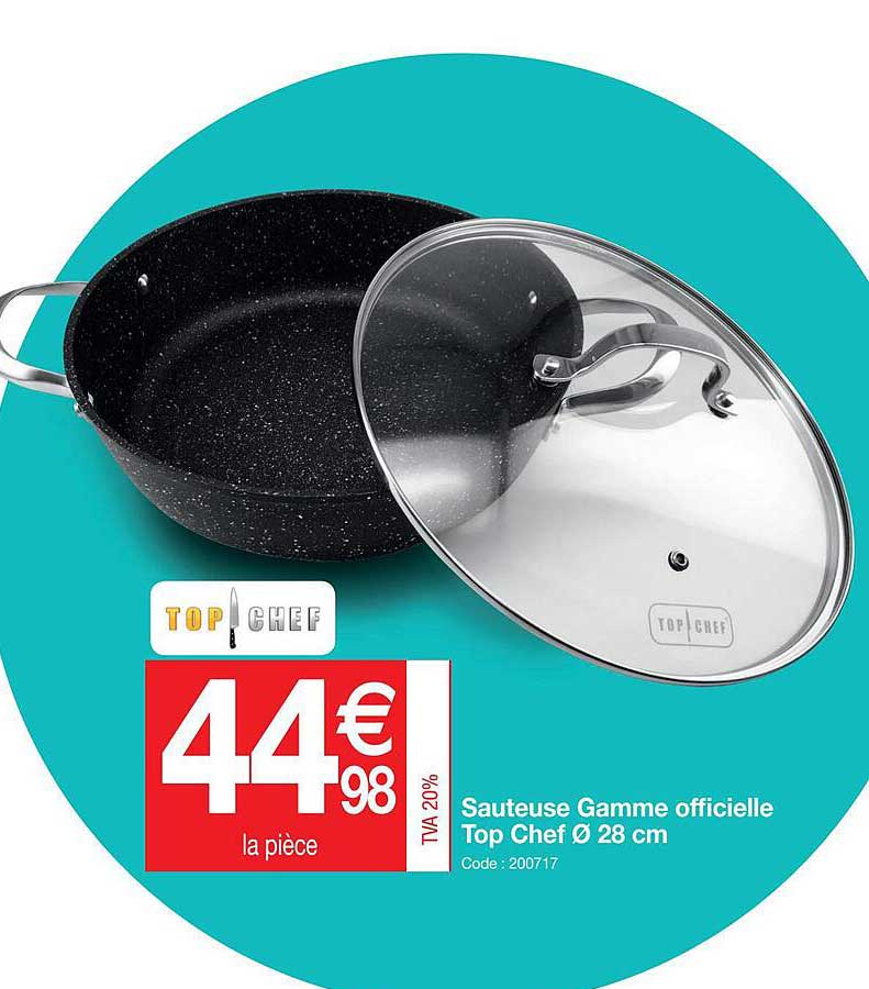 sauteuse gamme officielle top chef ø 28 cm