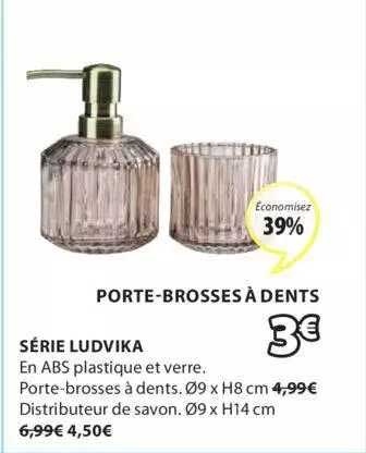 série ludvika : porte-brosses à dents
