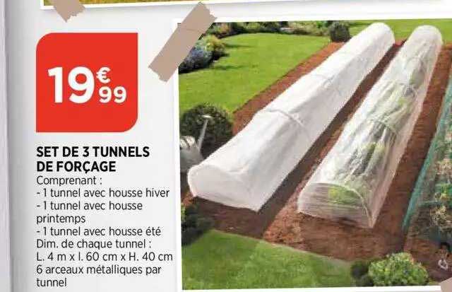 set de 3 tunnels de forçage