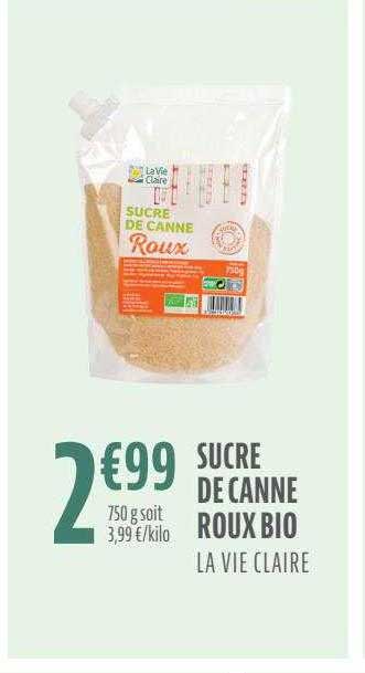 sucre de canne roux bio