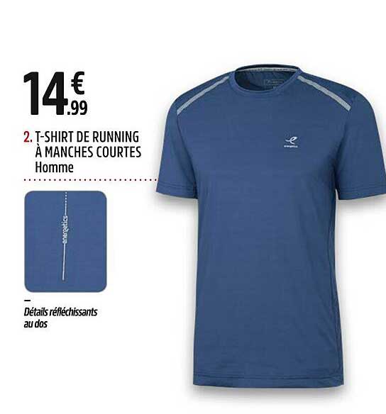 t-shirt de running à manches courtes homme