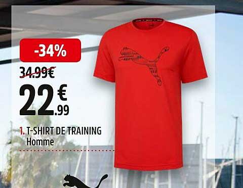 t-shirt de training homme