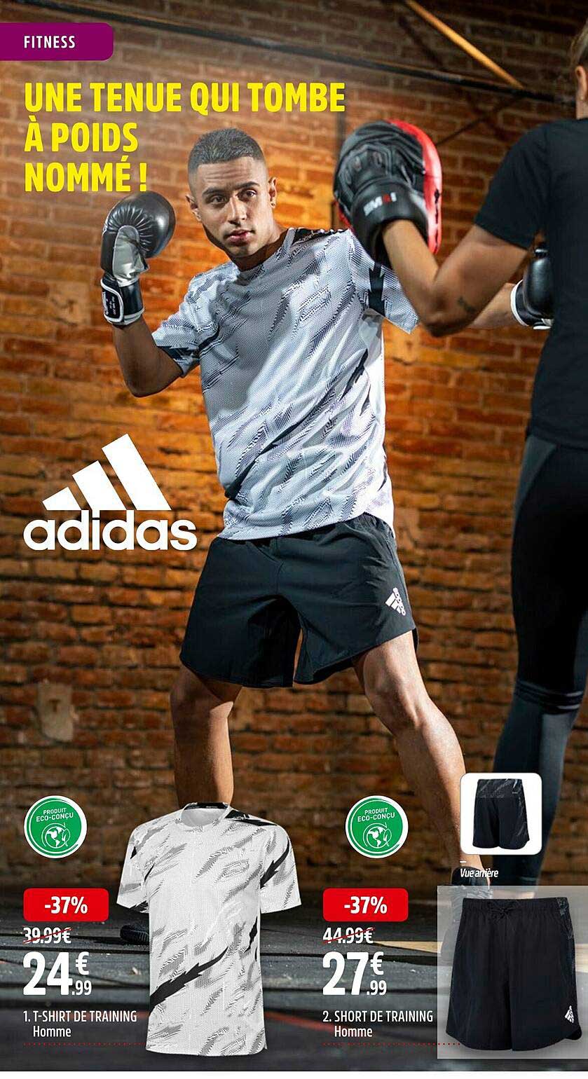 t-shirt de training homme, short de training homme adidas