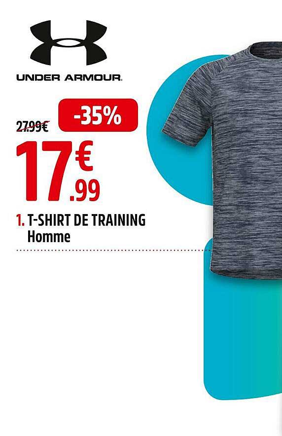 t-shirt de training homme under armour