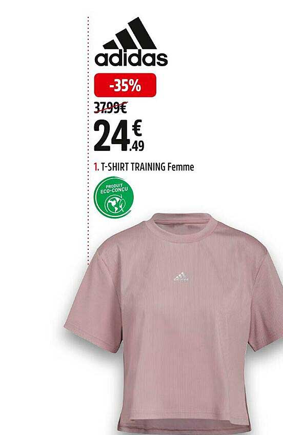 t-shirt training femme adidas