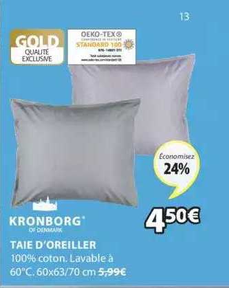 taie d'oreiller kronborg
