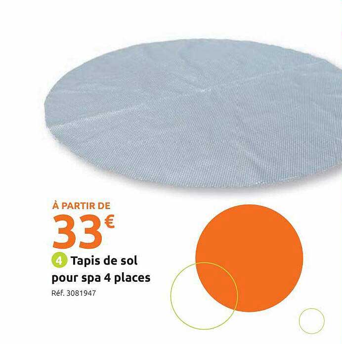 tapis de sol pour spa 4 places