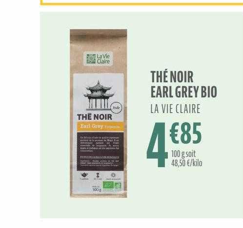 thé noir earl grey bio