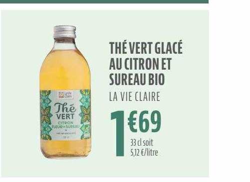 thé vert glacé au citron et sureau bio