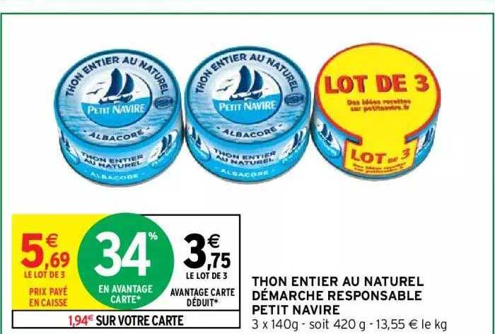 Thon Entier Au Naturel Démarche Responsable Petit Navire