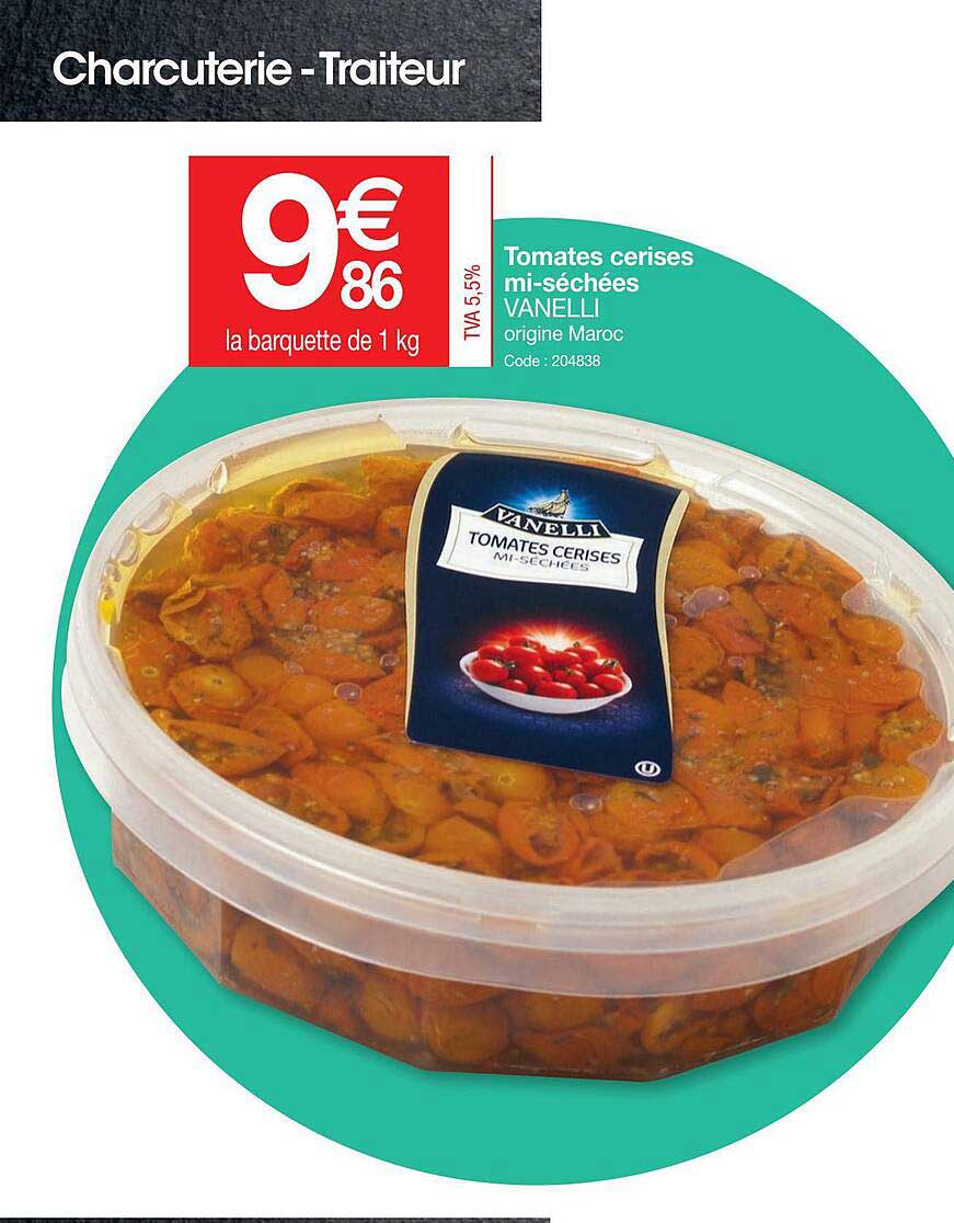 tomates cerises mi-séchées vanelli