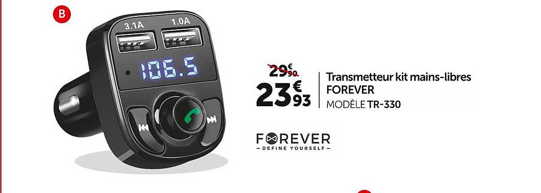 transmetteur kit mains-libres forever