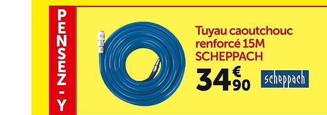tuyau caoutchouc renforcé 15m scheppach