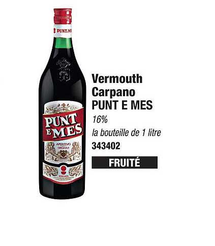 vermouth carpano punt e mes