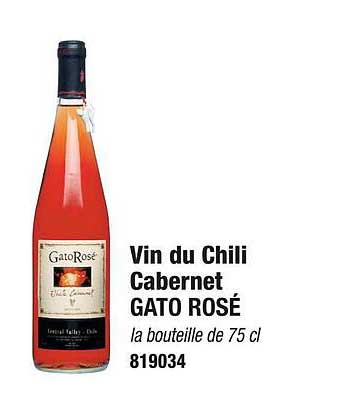 vin du chili cabernet gato rosé