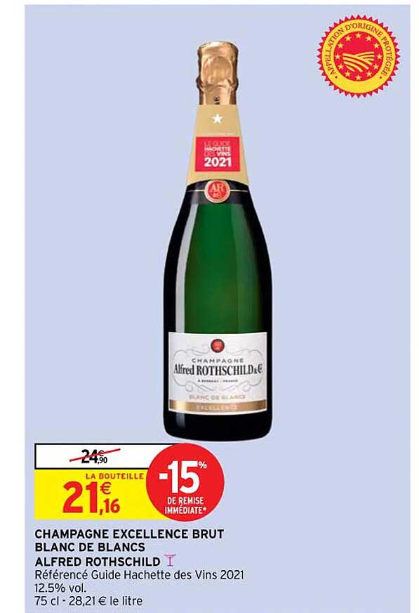 champagne excellence brut blanc de blancs alfred rothschild