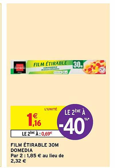 film étirable 30m domédia