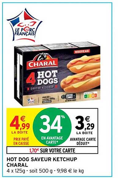 hot dog saveur ketchup charal