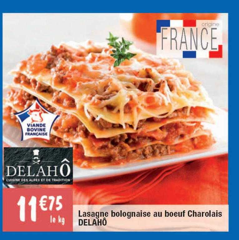 Lasagne Bolognaise Au Bœuf Charolais Delahô