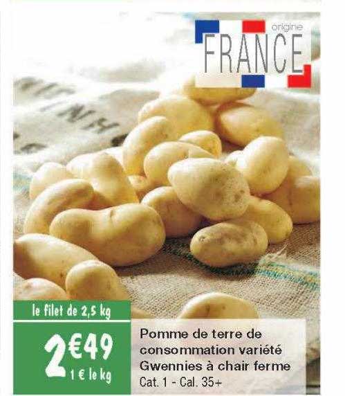 pomme de terre de consommation variété gwennies à chair ferme